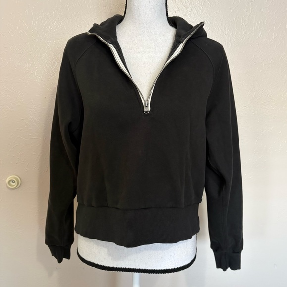 Vuori Restore Half Zip Hoodie Washed Black Long Sleeves Womens Size Small - Picture 3 of 11